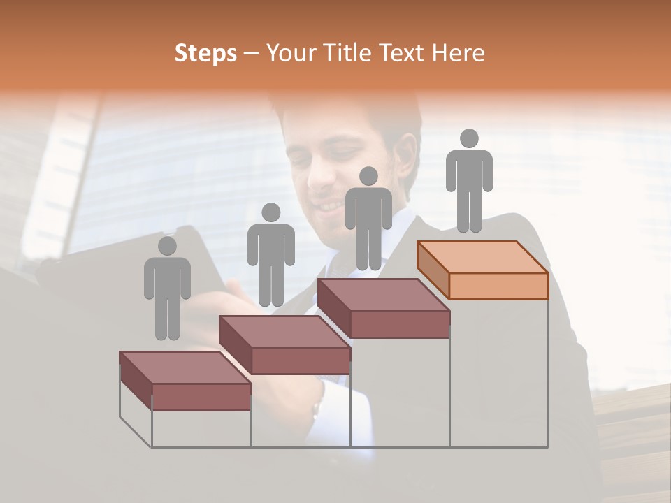 Working Business Person Outside PowerPoint Template