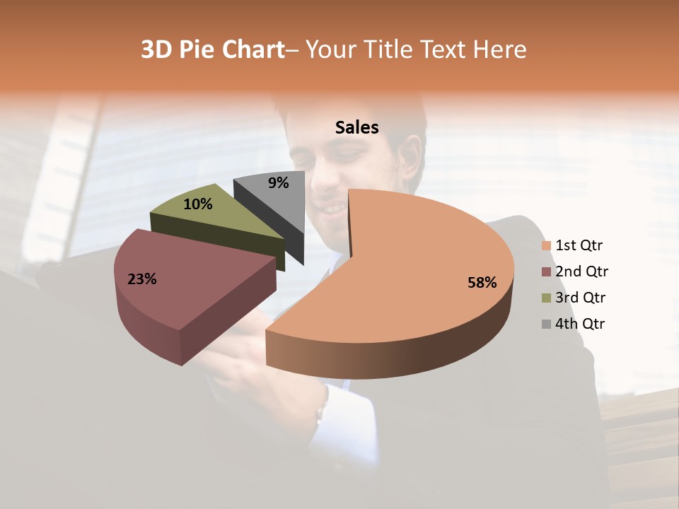 Working Business Person Outside PowerPoint Template