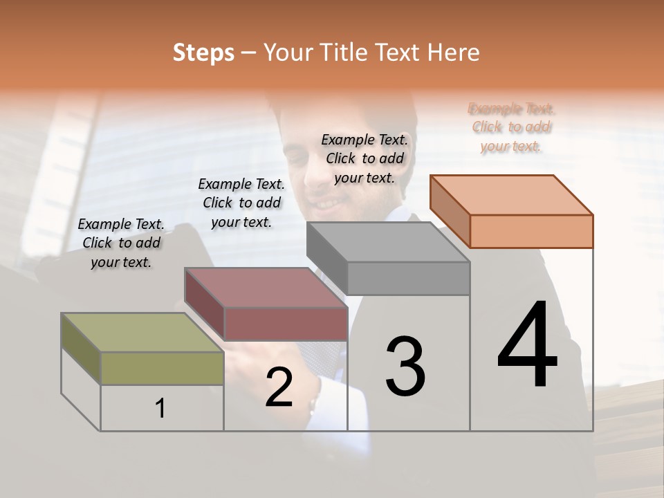 Working Business Person Outside PowerPoint Template