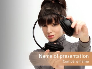 People One Woman Only Young Women PowerPoint Template