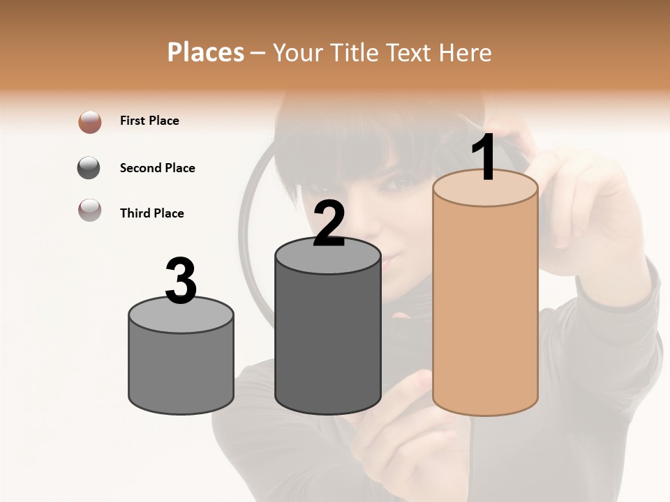 People One Woman Only Young Women PowerPoint Template