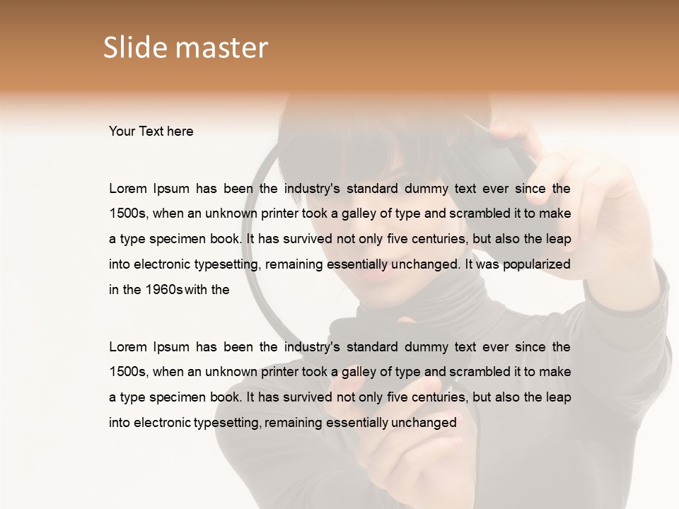 People One Woman Only Young Women PowerPoint Template