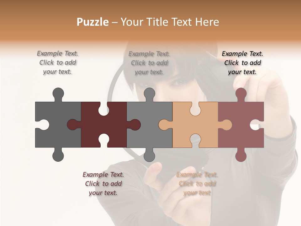 People One Woman Only Young Women PowerPoint Template