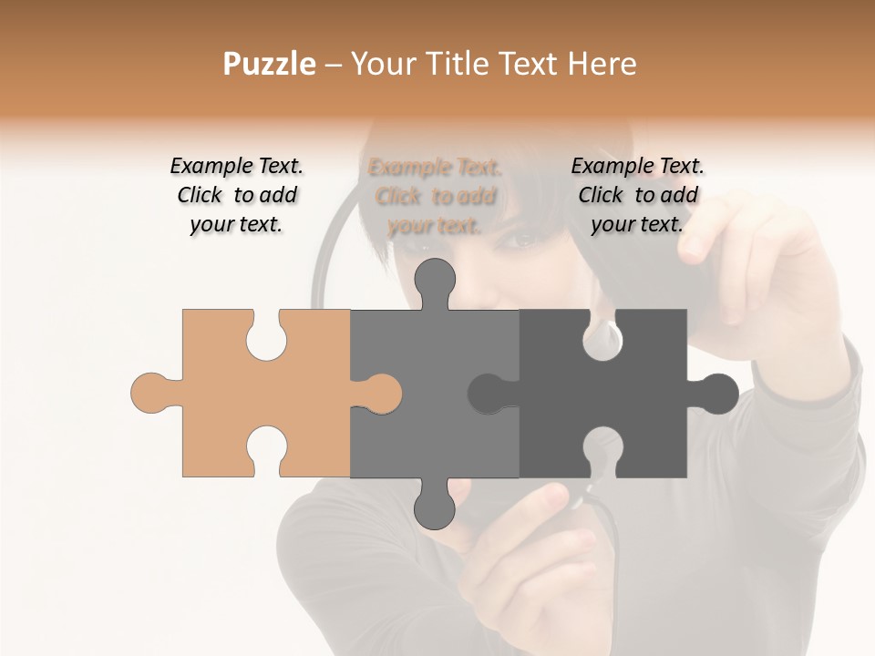 People One Woman Only Young Women PowerPoint Template