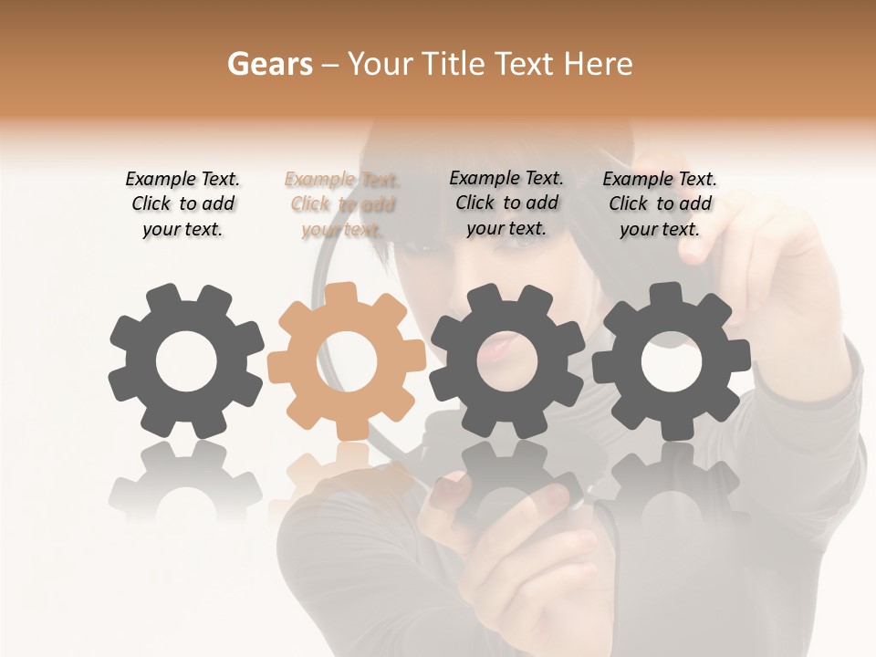 People One Woman Only Young Women PowerPoint Template