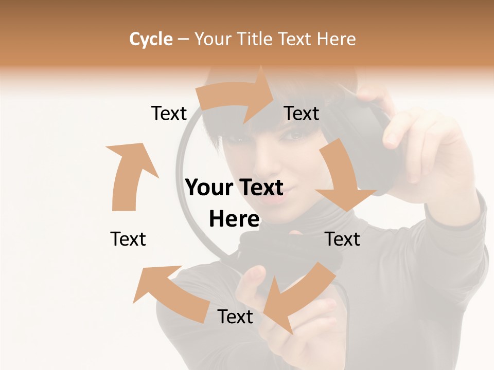 People One Woman Only Young Women PowerPoint Template