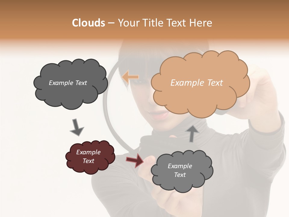 People One Woman Only Young Women PowerPoint Template