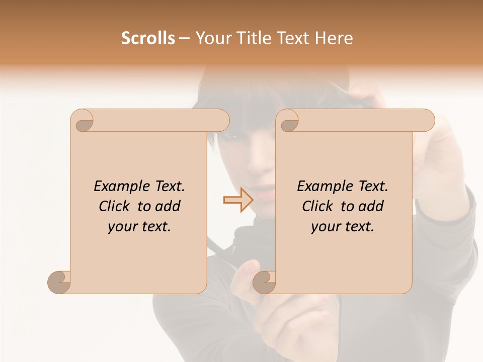 People One Woman Only Young Women PowerPoint Template