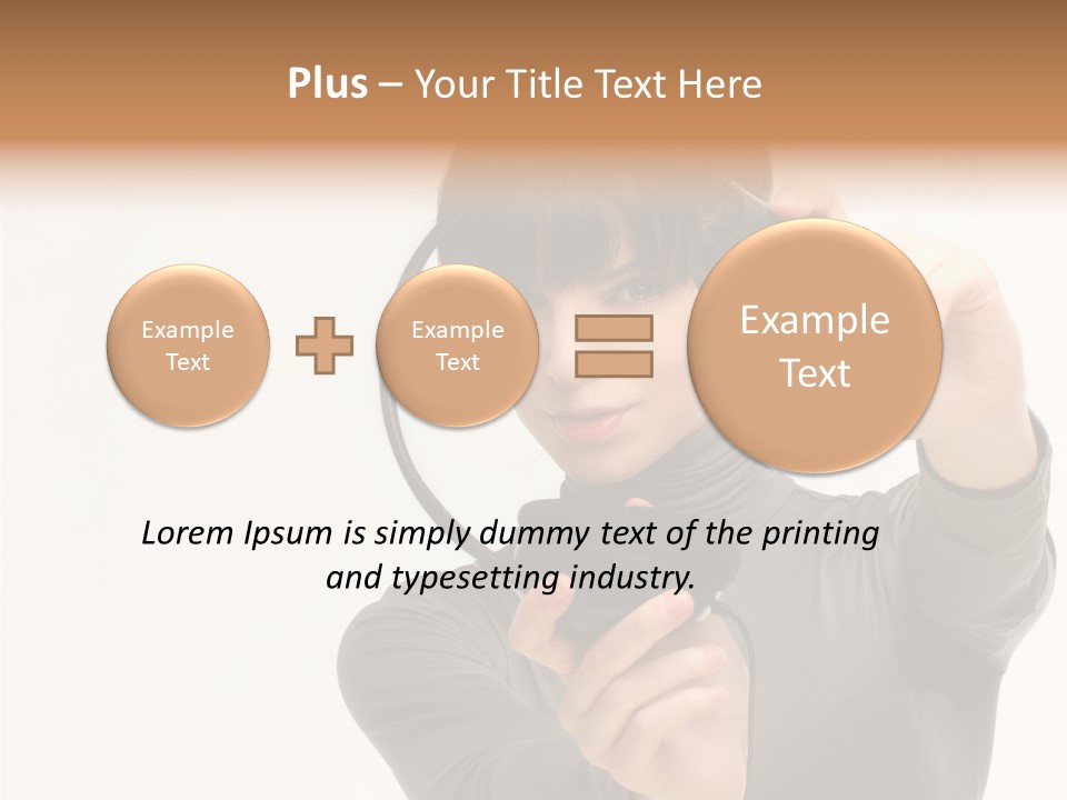 People One Woman Only Young Women PowerPoint Template