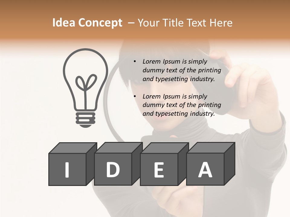 People One Woman Only Young Women PowerPoint Template