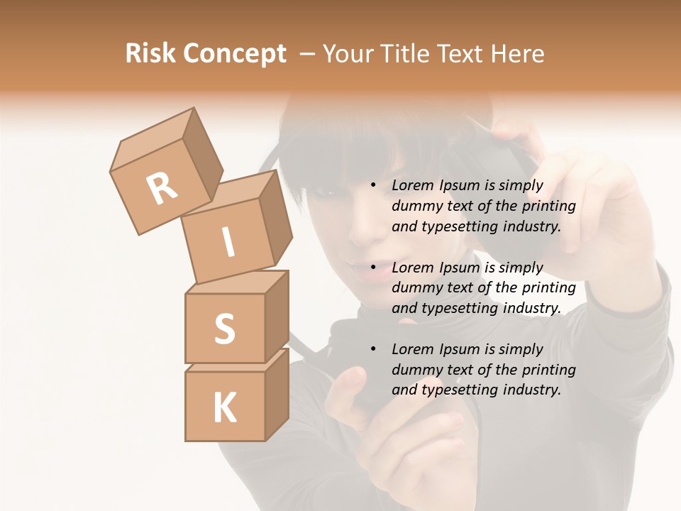 People One Woman Only Young Women PowerPoint Template