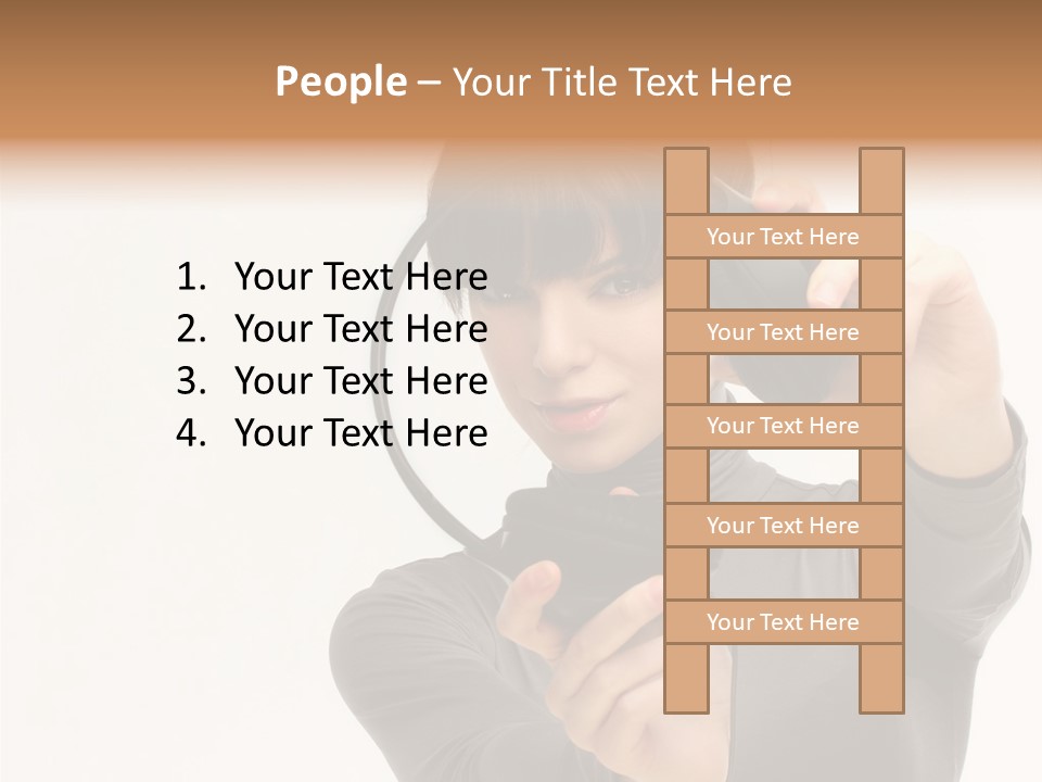 People One Woman Only Young Women PowerPoint Template