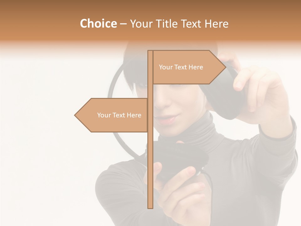 People One Woman Only Young Women PowerPoint Template