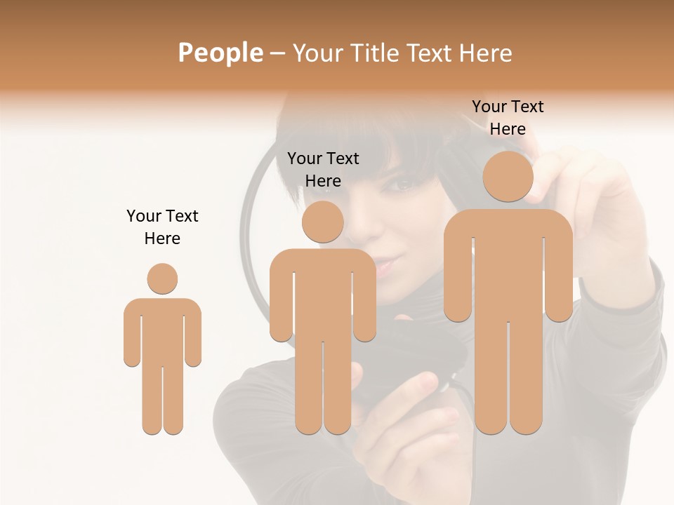 People One Woman Only Young Women PowerPoint Template