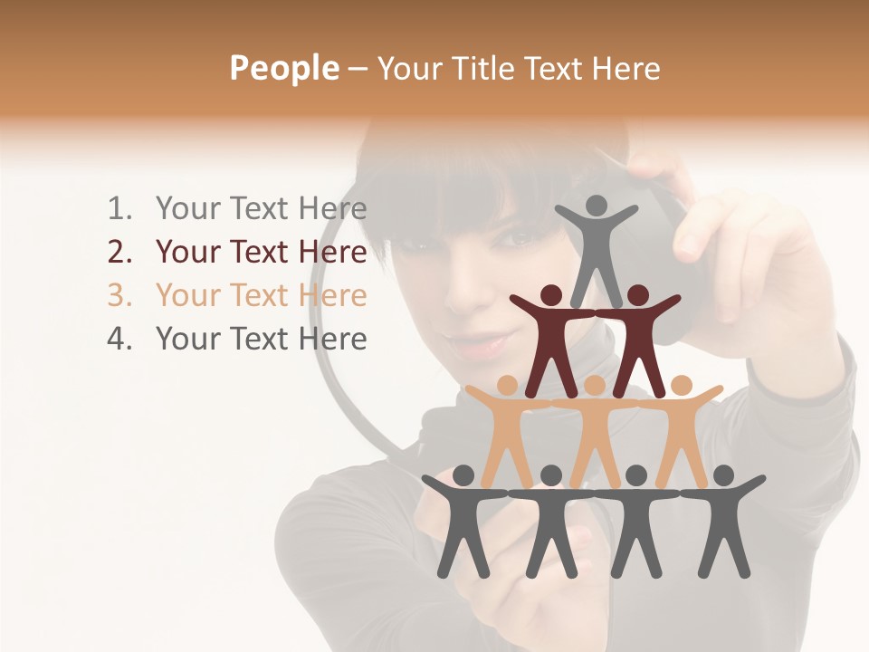 People One Woman Only Young Women PowerPoint Template