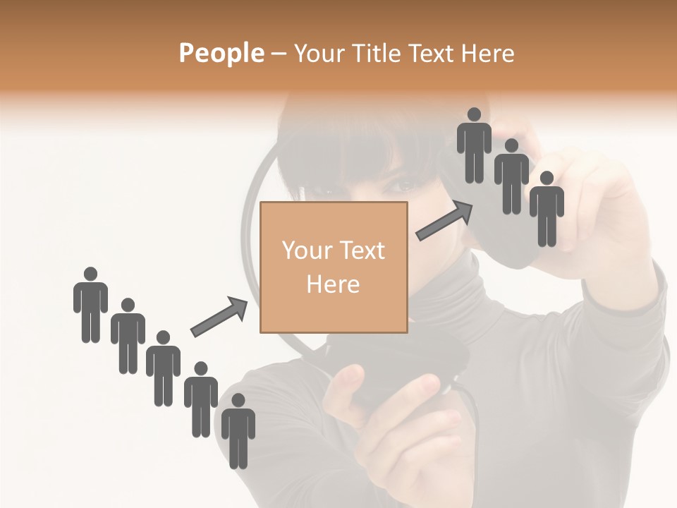 People One Woman Only Young Women PowerPoint Template