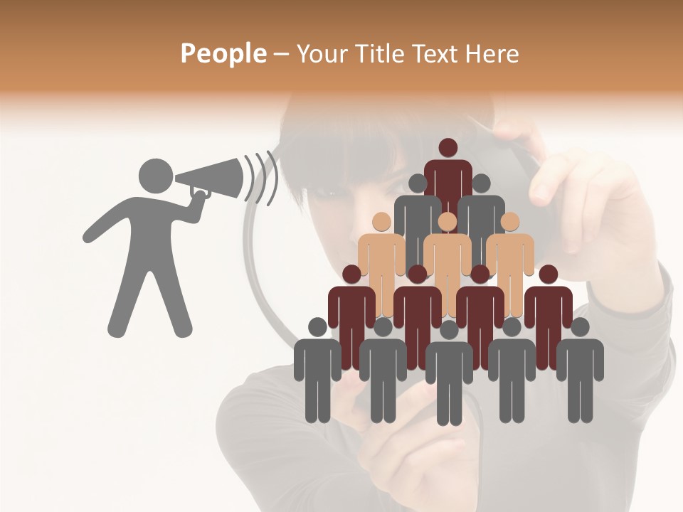 People One Woman Only Young Women PowerPoint Template