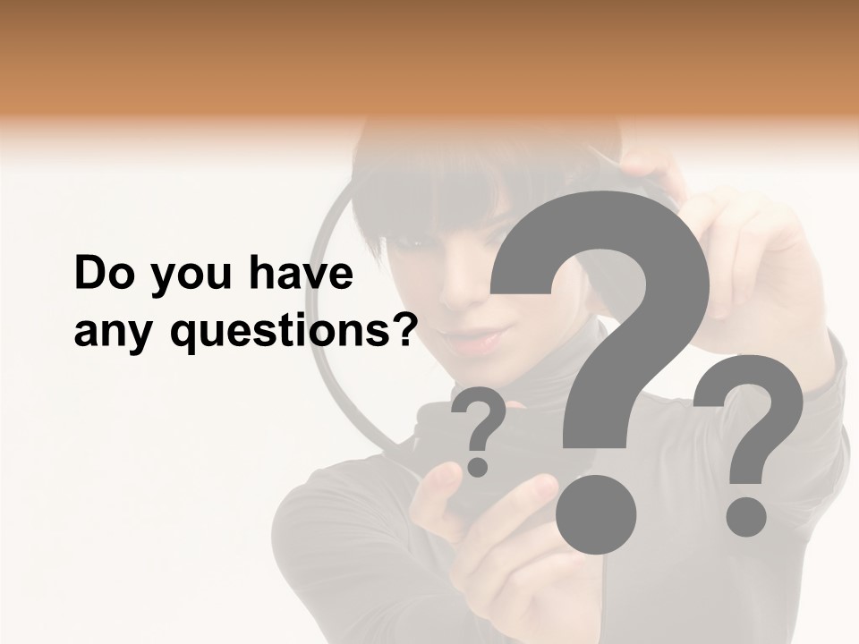 People One Woman Only Young Women PowerPoint Template