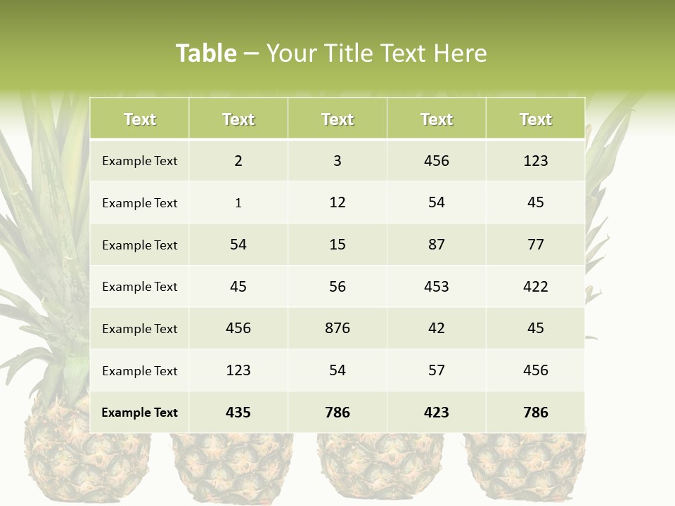 Green Wide Result PowerPoint Template