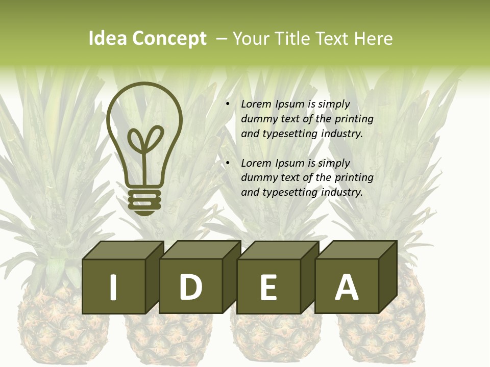 Green Wide Result PowerPoint Template
