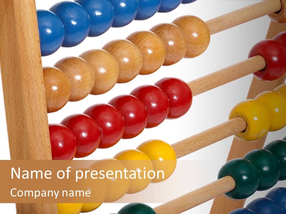 Student Wooden Balls Rod PowerPoint Template