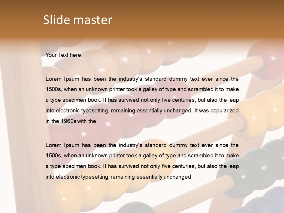 Student Wooden Balls Rod PowerPoint Template