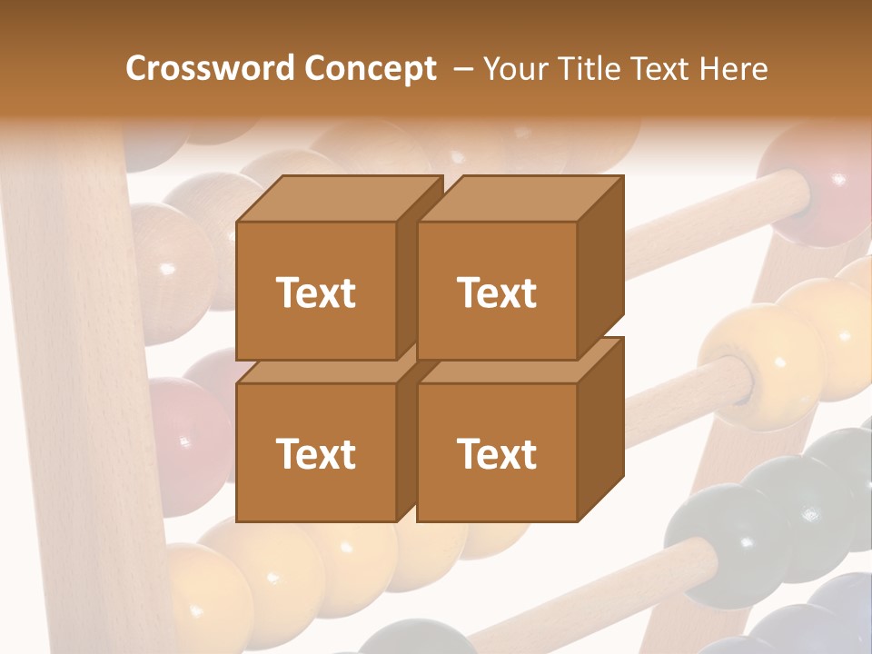 Student Wooden Balls Rod PowerPoint Template