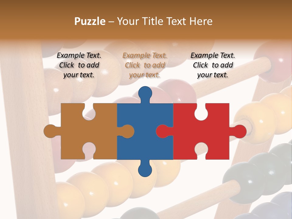 Student Wooden Balls Rod PowerPoint Template