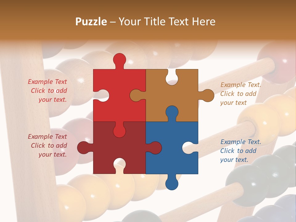 Student Wooden Balls Rod PowerPoint Template