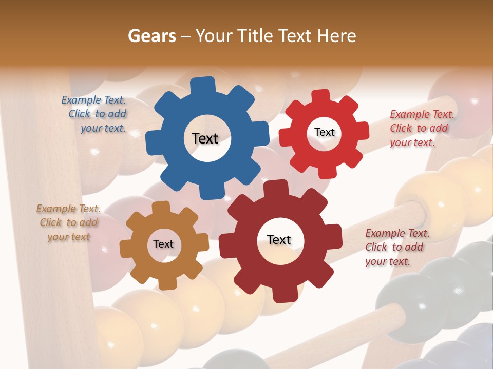 Student Wooden Balls Rod PowerPoint Template