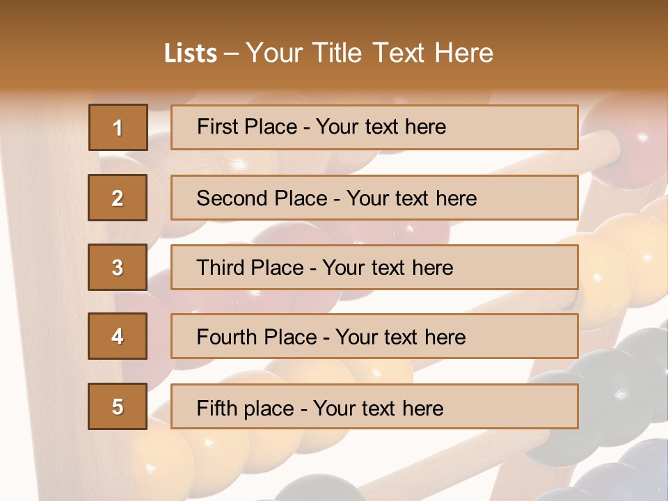 Student Wooden Balls Rod PowerPoint Template