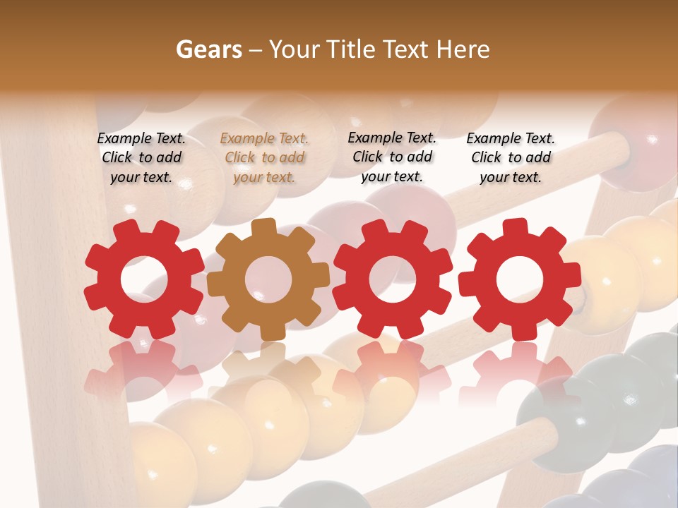 Student Wooden Balls Rod PowerPoint Template