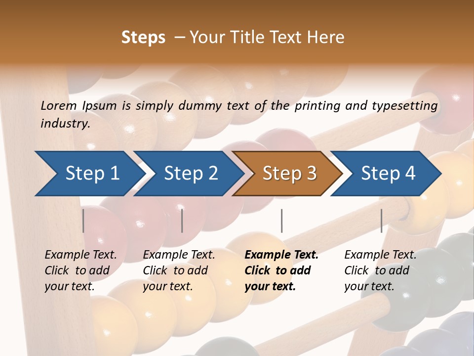 Student Wooden Balls Rod PowerPoint Template