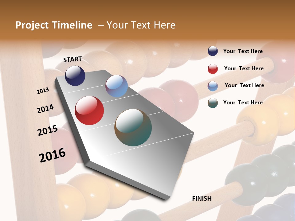 Student Wooden Balls Rod PowerPoint Template