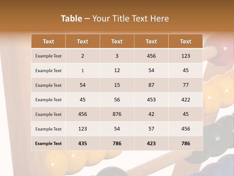 Student Wooden Balls Rod PowerPoint Template