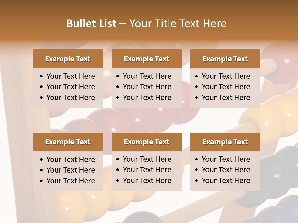 Student Wooden Balls Rod PowerPoint Template