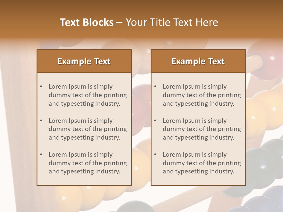 Student Wooden Balls Rod PowerPoint Template