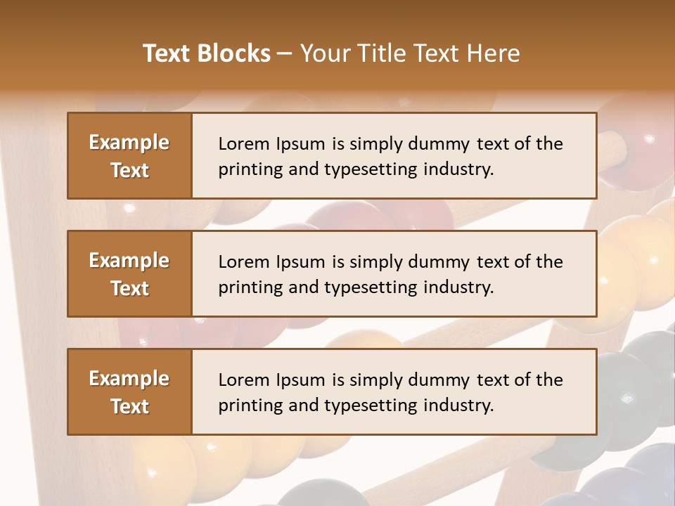 Student Wooden Balls Rod PowerPoint Template