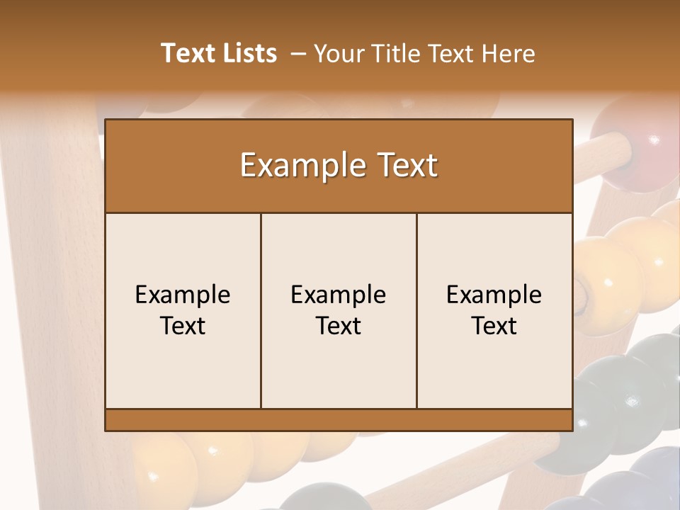 Student Wooden Balls Rod PowerPoint Template