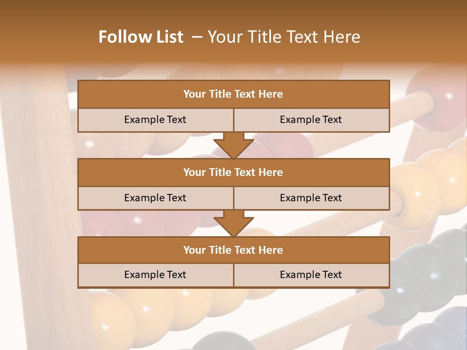 Student Wooden Balls Rod PowerPoint Template