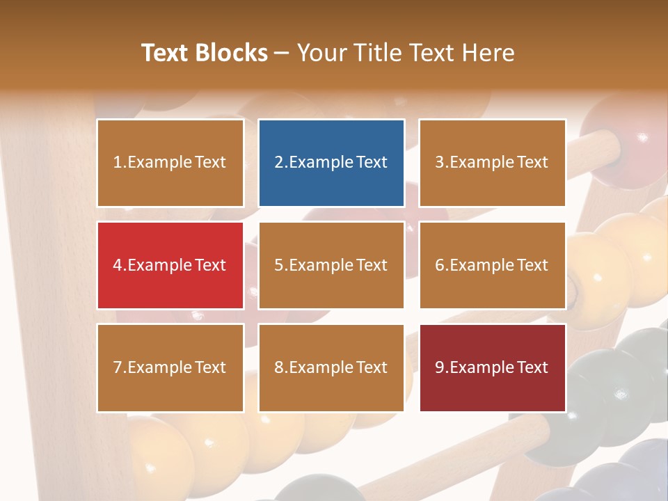 Student Wooden Balls Rod PowerPoint Template