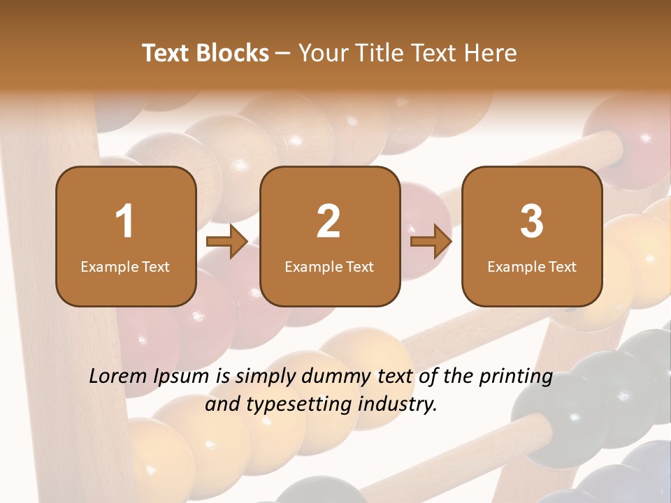 Student Wooden Balls Rod PowerPoint Template