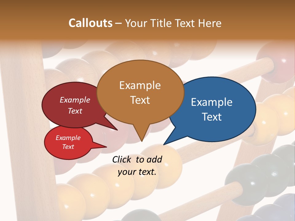 Student Wooden Balls Rod PowerPoint Template