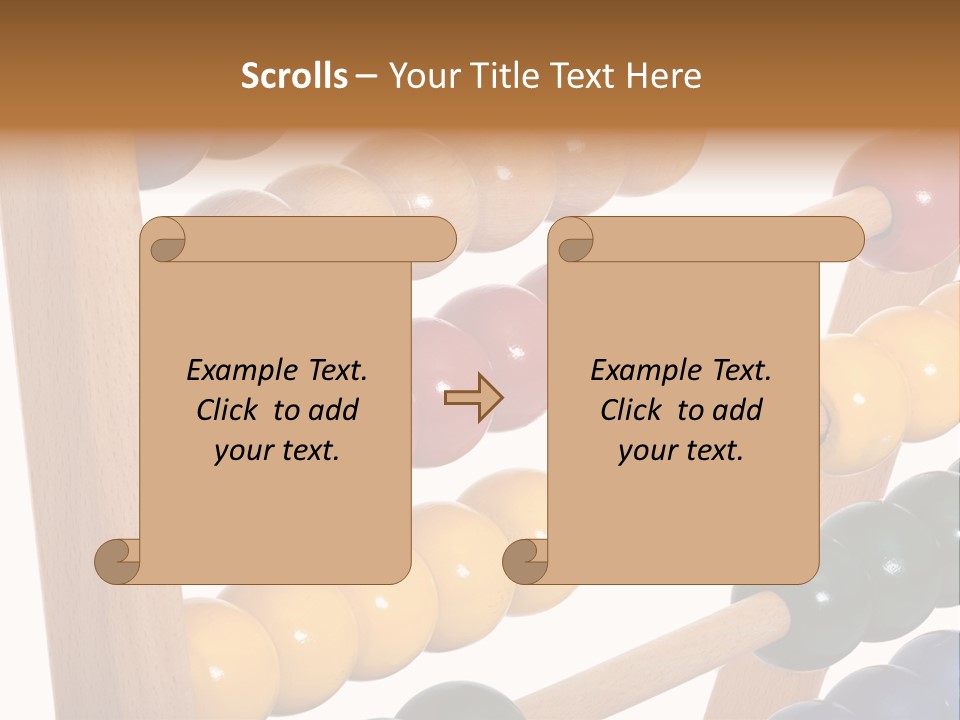 Student Wooden Balls Rod PowerPoint Template