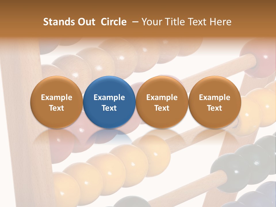 Student Wooden Balls Rod PowerPoint Template