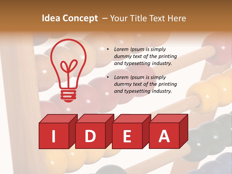 Student Wooden Balls Rod PowerPoint Template