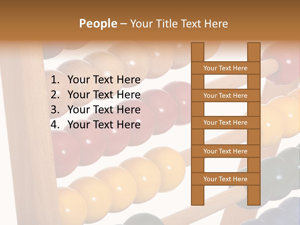 Student Wooden Balls Rod PowerPoint Template