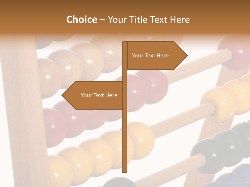 Student Wooden Balls Rod PowerPoint Template