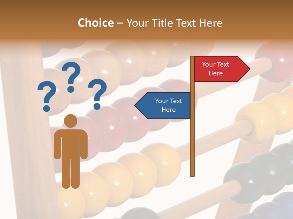 Student Wooden Balls Rod PowerPoint Template