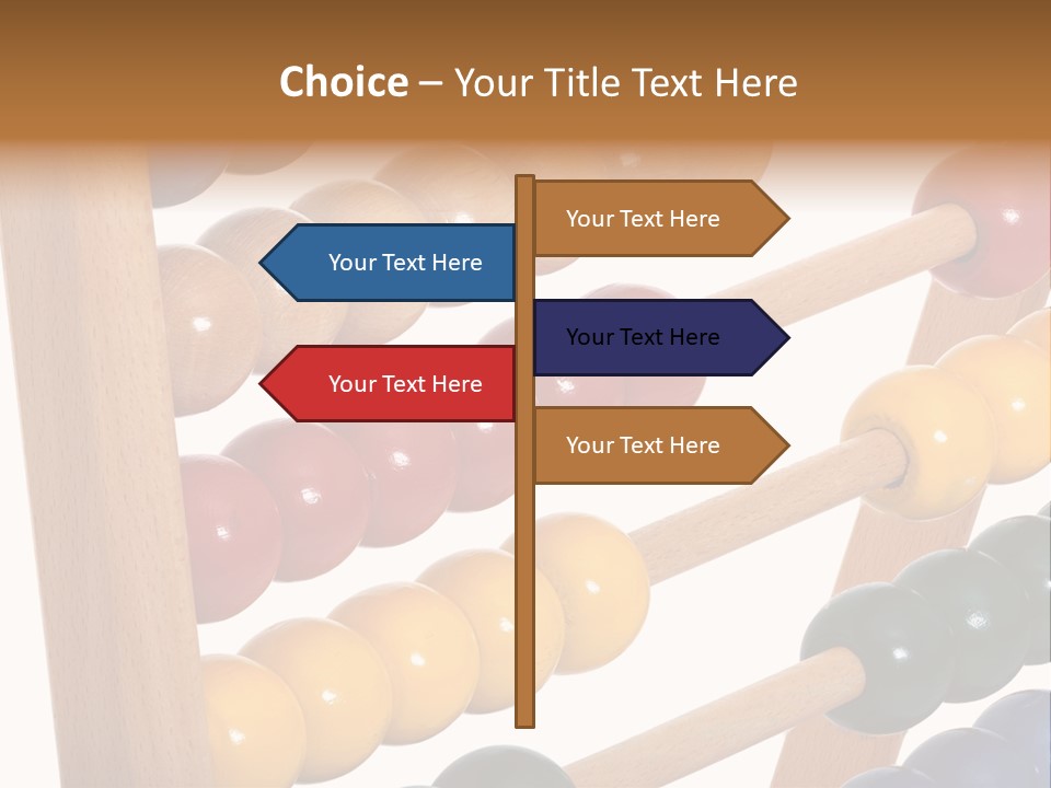 Student Wooden Balls Rod PowerPoint Template